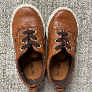 Faux-Leather Oxford Sneakers for Toddler Boys size 7